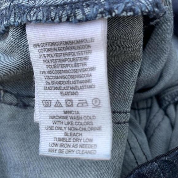 Free People  Flare Jeans Blue Pull On  Stretch Jeans Sz 27 Or Small - Picture 7 of 7